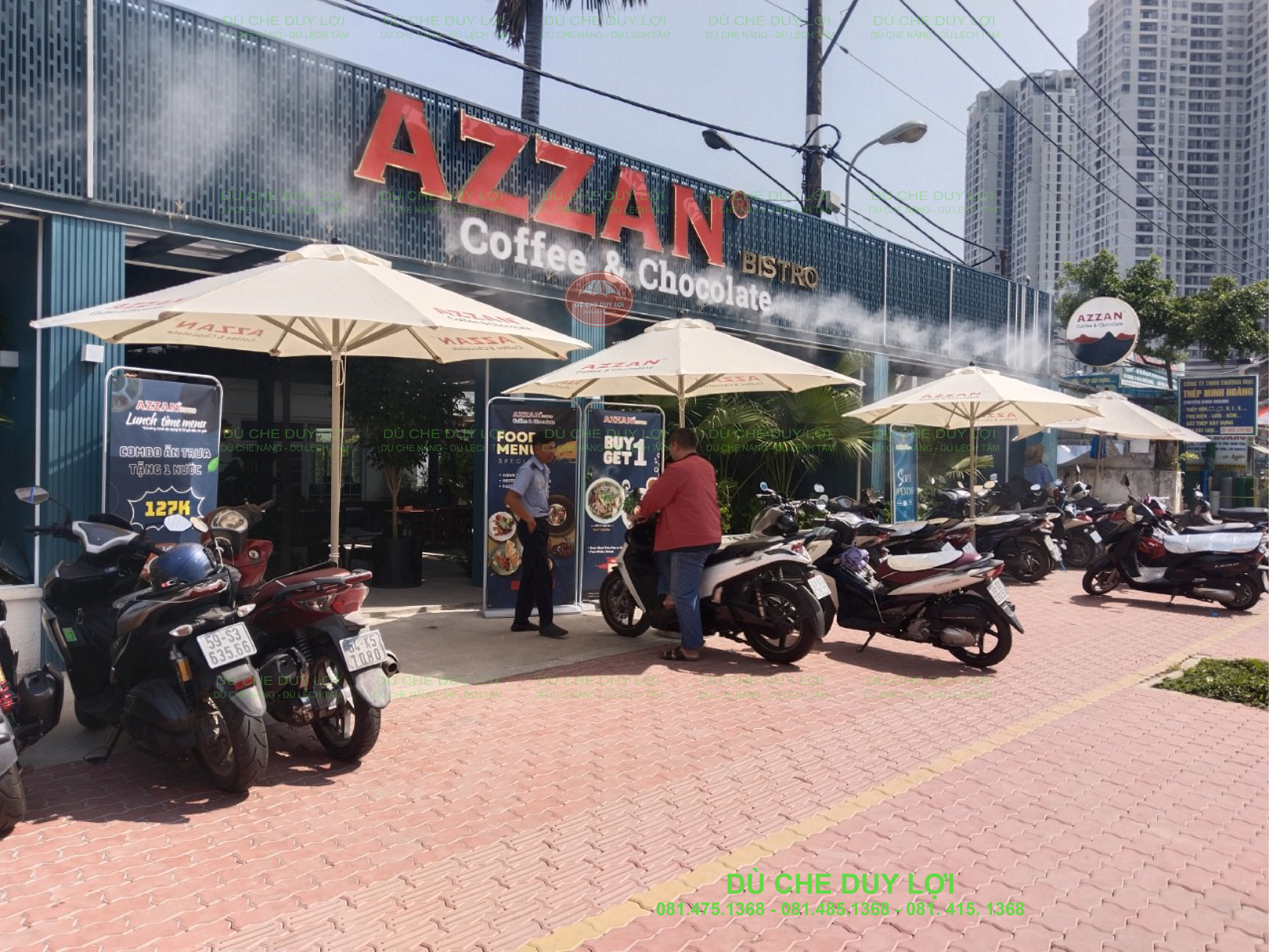 Dù cafe sân vườn